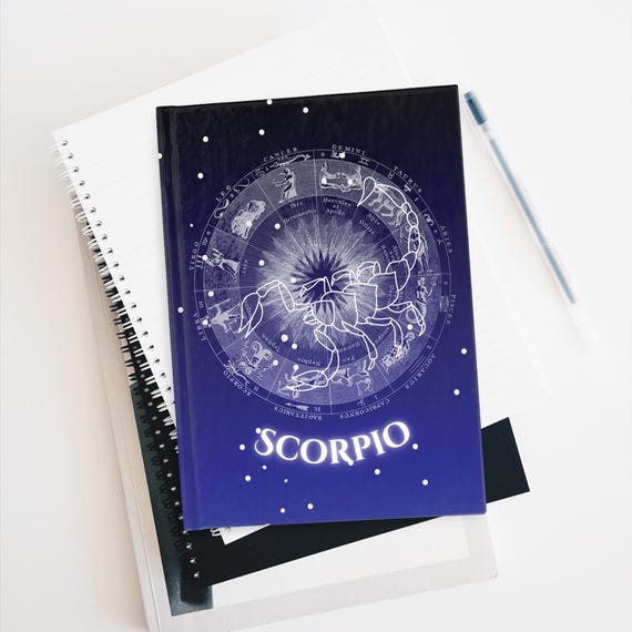 Scorpio Zodiac Sign Journal - Ruled Line, Dusk Inspired Notebook, Astrology Diary, Gift for Writers, Hard Cover Planner
