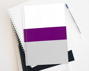 Ruled Line Journal - Demisexual Flag Pride Diary, Notebook, LGBTQ Stationery, Writing Journal, Journaling Gift