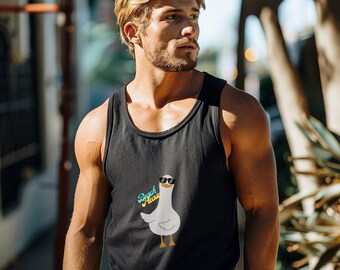 Verspieltes Silly Goose Tank Top, lustiges Grafik-T-Shirt für Damen, Herren, Unisex