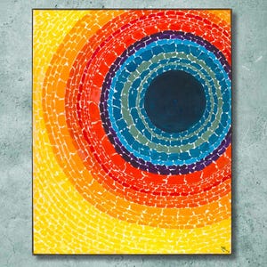 Stampa artistica su tela &quot;Eclipse 1970&quot; di Alma Thomas - Espressionismo astratto colorato