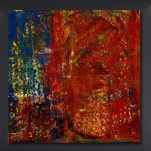 Lienzo abstracto listo para colgar de Gerhard Richter, diseño de impresión de arte de pared en 1024 colores, arte conceptual, decoración expresionista para el hogar y la oficina