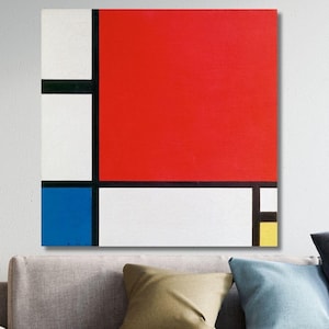 Mondrian Composition II Canvas Art Print: Abstract Wall Decor