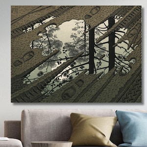 M.C. Escher Hand mit Pfütze 1952 Bereit zum Aufhängen Leinwand Wandkunst, Maurits Cornelis Escher MC Escher Zeichnung Druckkunst, Moderne Wanddekoration