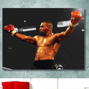 Iron Mike Tyson Ready to Hang Wall Art,Mike Tyson Iconıc Poster,Mike Tyson Canvas Wall Art ,Gym Wall Decor,Gym Poster,Boxing Wall Art Print