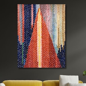 Impresión artística en lienzo &quot;Blast Off&quot; de Alma Thomas: póster abstracto colorido