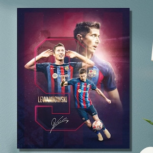 Robert Lewandowski Canvas: Football Fan Art Poster