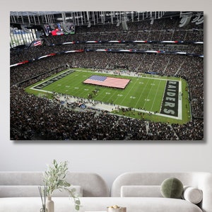 Lienzo decorativo para pared de Los Vegas Raiders, póster del estadio Allegiant, decoración de pared del estadio Allegiant, póster del partido, regalo de decoración del hogar, póster del estadio