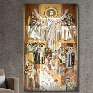 Touchdown Jesus Framed Canvas Print: Notre Dame Football Art