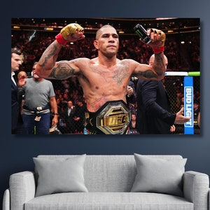 Póster de Alex Pereira, campeón mundial de UFC 307, lienzo enmarcado para pared, alta calidad, foto HD, imagen 4K, todos los tamaños disponibles