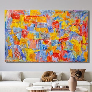 Mapa de Jasper Johns pronto para pendurar, arte de parede em tela / pôster / impressão artística, decoração para casa e escritório, pintura a óleo, arte de parede, mapa dos EUA