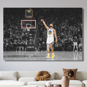 Stephen Curry Canvas Wall Art, 2022 Final MVP , Extra Large Wall Art ,Stephen Curry Art Print Poster, Basketball Fan Gift,  Ready to Hang