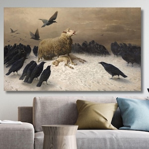 August Friedrich Schenck : Anguish (1878) , Reproduction Canvas Print, Reproduction Art, READY TO HANG Home Decor