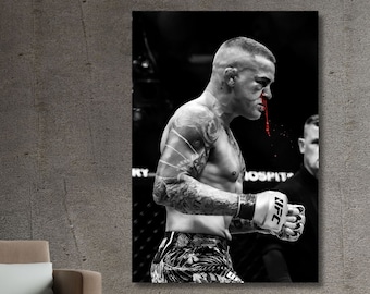 Diamond Dustin Poirier Poster ,Dustin Poirier Print,Dustin Poirier Canvas ,UFC 302 Islam Makhachev vs  Poster Wall Art Frame Canvas Wall Art