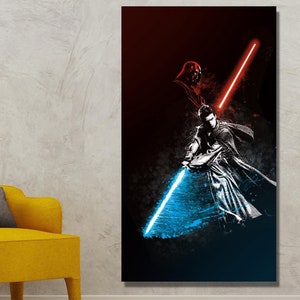 Anakin Skywalker Darth Vader klaar om op te hangen canvasafdruk, Starwars Art Canvas, Star Wars-poster, Anakin Canvas Art, Anakin-poster, cadeau voor kinderen