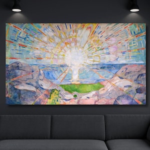 Edvard Munch The Sun Print: Ready to Hang Canvas Wall Art