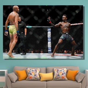 Israel Adesanya vs Anderson Silva Iconic Moment UFC Champion Canvas Wall Art /Poster Print , Wall Decor,Motivational Wall Art