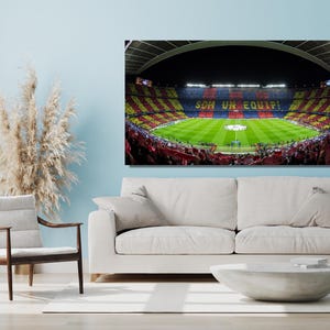 Camp Nou Stadium Canvas Print: Football Wall Art