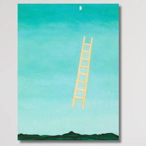 Georgia O&#39;Keeffe Ladder to the Moon Canvas Print: Vintage Modern Art