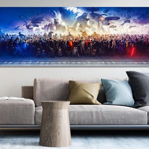 Movie Character Canvas Print: Blockbuster Panorama Fan Art