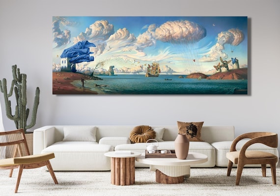 ウラジミール・クッシュのシュールな風景画キャンバスプリント：比喩的