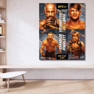 UFC 314 Alexander Volkanovski Vs Diego Lopes Championship Title Paddy Pimblett Michael Chandler Fight Poster Canvas Ultimate Fighting Great