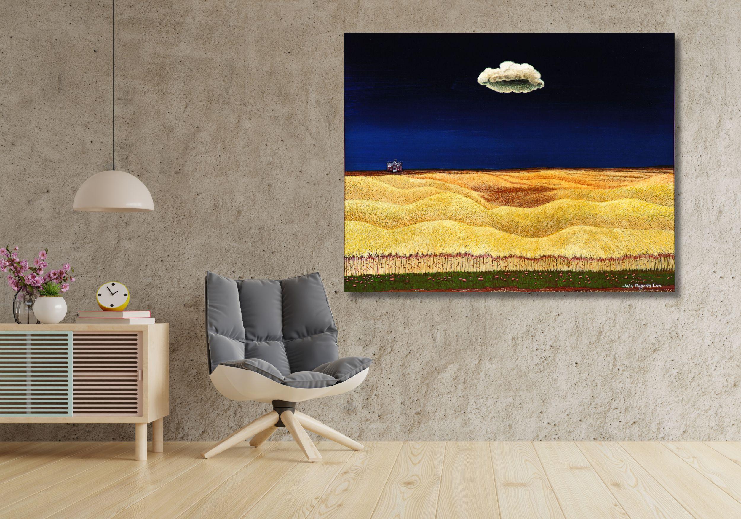 ジョン・ロジャース・コックス作「麦畑の風景」アートプリント - 額