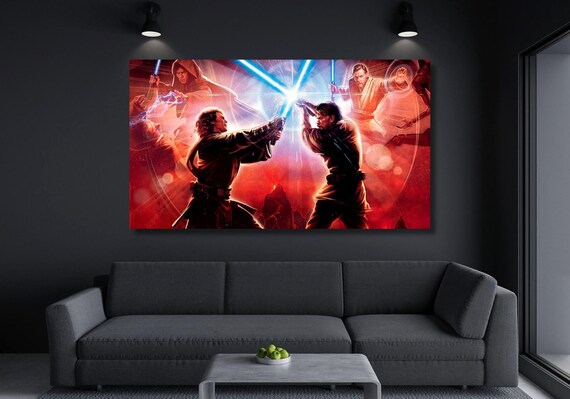 Posters Star Wars – Triptyque Dark Vador, Anakin, Obi-Wan, Luke – 97x62 Cm – Déco Murale Moderne - 10