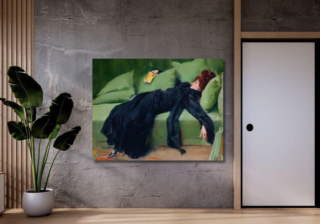 Ramon Casas A Decadent Girl (1899) Canvas Wall Art Gallery Wrapped or ...