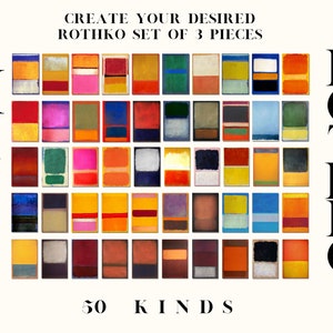 Mark Rothko Reproduction Canvas Art Set: Modern Abstract Prints