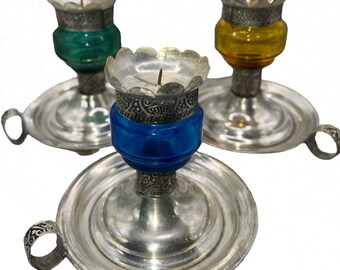 Candle stands - Candle glasses - Oriental design - Handmade