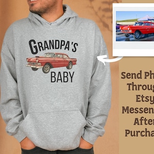 Maak je eigen premium hoodie custom print gepersonaliseerde voor- en achterkant custom tekst shirt portret van foto sentimenteel cadeau voor echtgenoot afbeelding 3