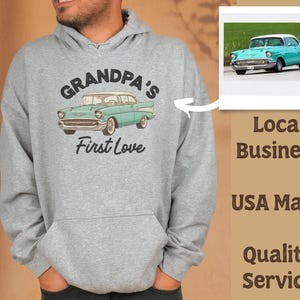 Maak je eigen premium hoodie custom print gepersonaliseerde voor- en achterkant custom tekst shirt portret van foto sentimenteel cadeau voor echtgenoot afbeelding 18
