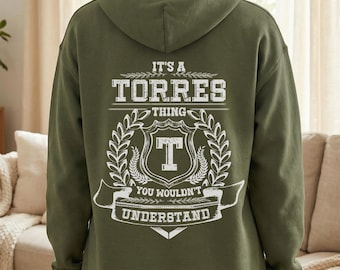 Family Crest Hoodie Custom Design Monogram Sweatshirt Momma Gift Family Reunion Matching Outfits Customizable Shirt Last Name Vintage Style