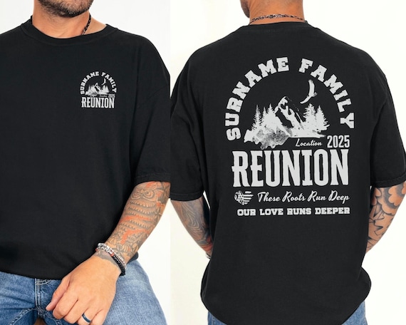 Family Reunion Shirt Personalized Tee: Vintage Comfort Colors, Soft Washed Cotton (Unisex Relaxed Fit, Garment Dyed)