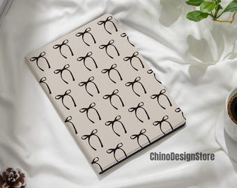 Custodia per iPad Beige Bow, custodia per iPad 11/10/9/8/7, iPad Air4/5/6/7, iPad Mini7, Mini6, iPad Pro 12,9 pollici, iPad 10,2&quot; 10,9&quot; 11&#39;&#39; 13&quot;, custodia per iPad 2025/2024