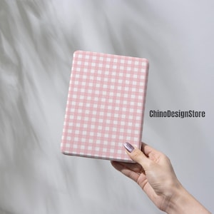 Étui pour Kindle Paperwhite 12th 7" à carreaux simple rose,tout nouveau Kindle Colorsoft,couverture Paperwhite 11th 6,8",Kindle 12th 2024,Kindle 6",Kindle Basic