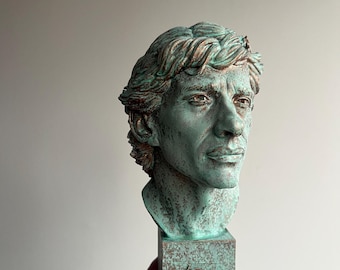 Ayrton Senna Bust Copper