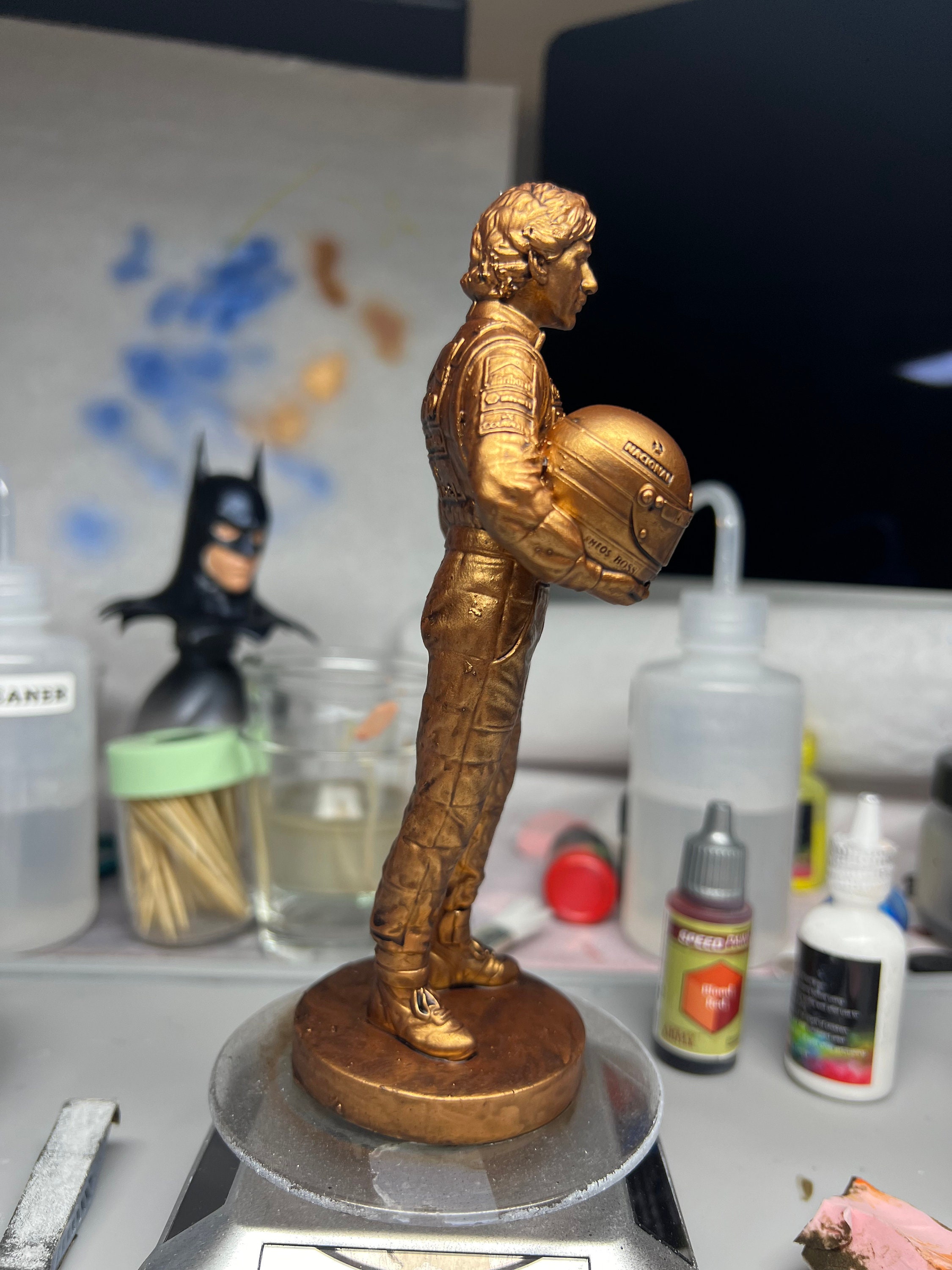 【A・セナ】AYRTON SENNA FINE ART STATUE Life-size bronze statue of Ayrton Senna celebrates racing legend