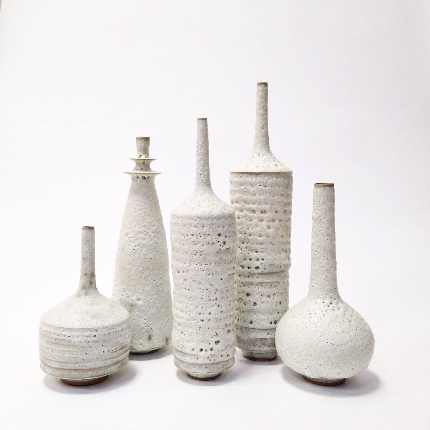 Made to Order Set of 5 Large Ceramic Stoneware Vases in Etsy UK