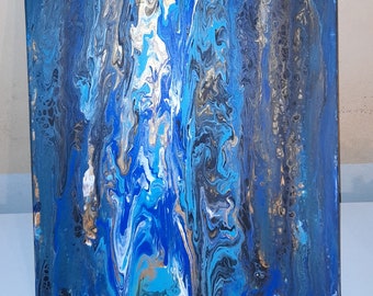 Peinture acrylique avec technique de pouring