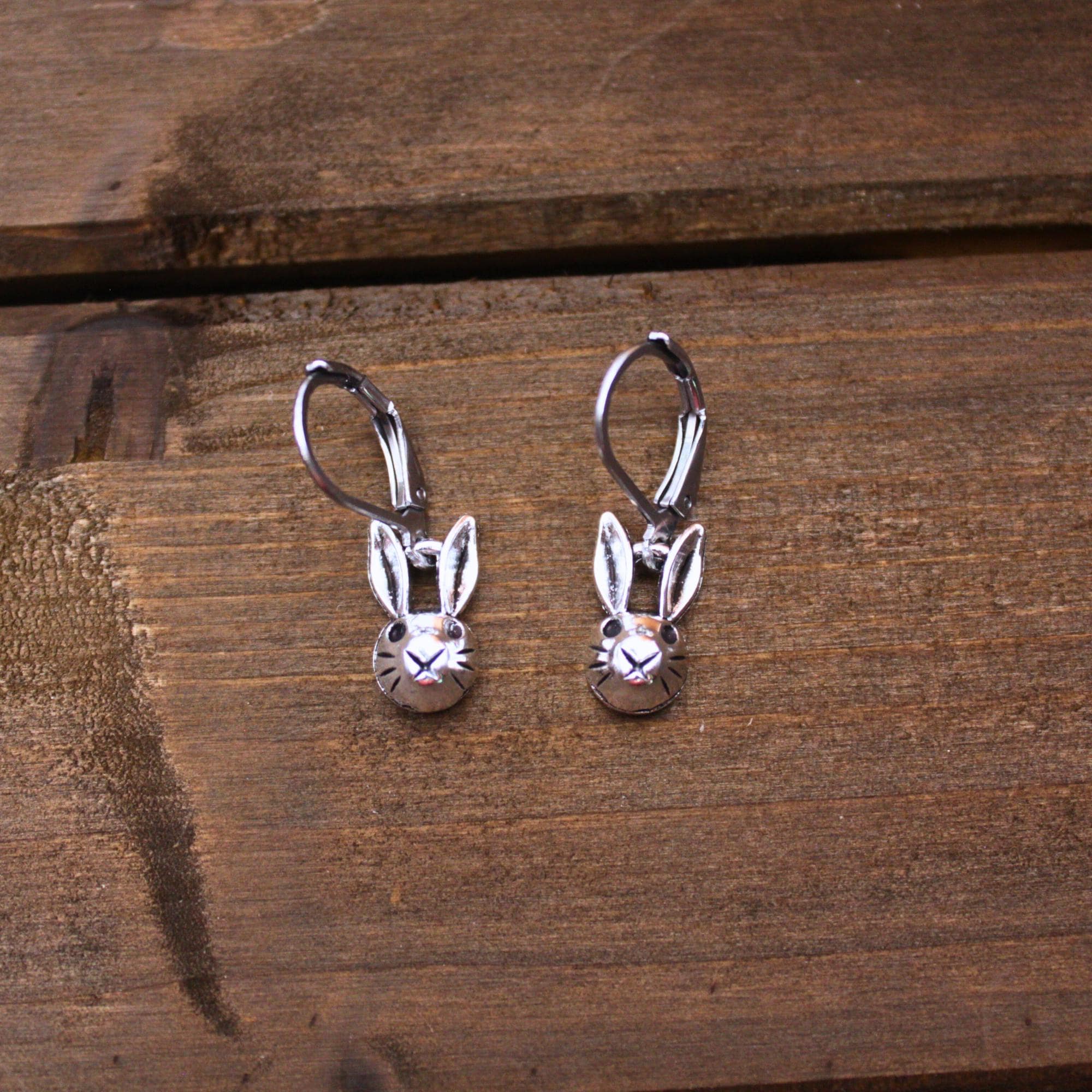 Bunny Surgical Stainless Steel Hoop Rabbit Earrings to Sleep In, Mom and  Girlfriend Gift Dainty, Minimal Jewelry