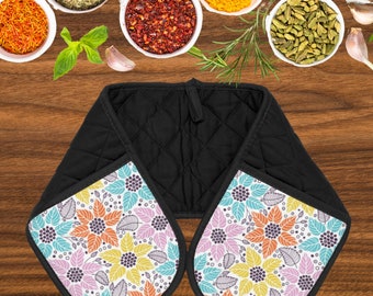 Pot Holders Oven Mitt Kitchen Accessories Double Oven Mitt Pot and Pan Holder Kitchen Pot Holder Kitchen Linen Hostess Gift Mom Gift