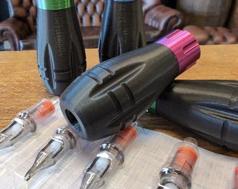 Agarre de aguja para tatuar con sistema de pinchado manual para agujas de cartucho