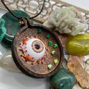 Soul Seer Pendant From My Threaded Curiosities Series Made With Vintage Plastic Eye