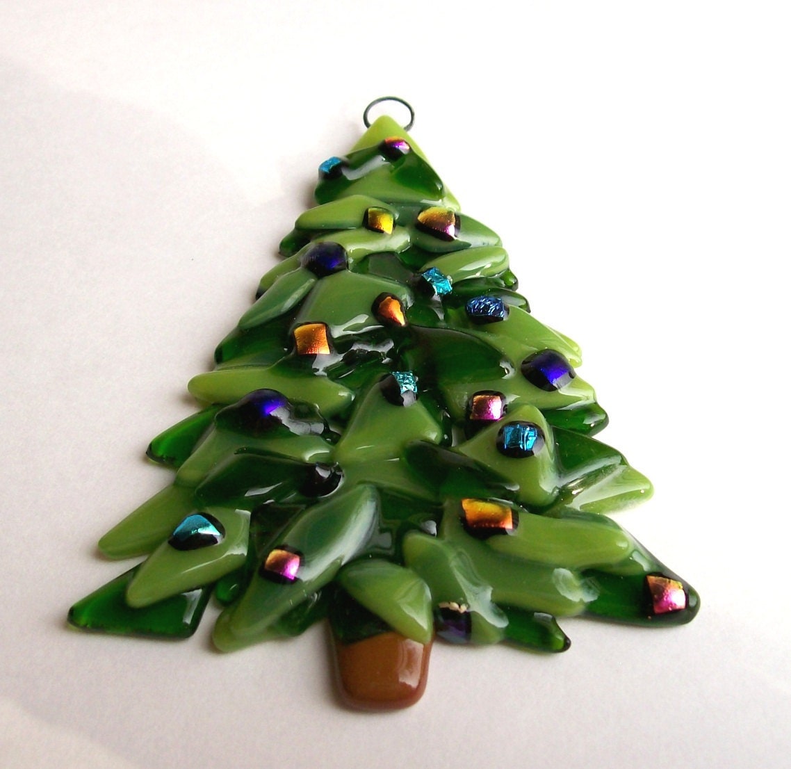 Fused Glass Christmas Ornament Christmas Tree Etsy