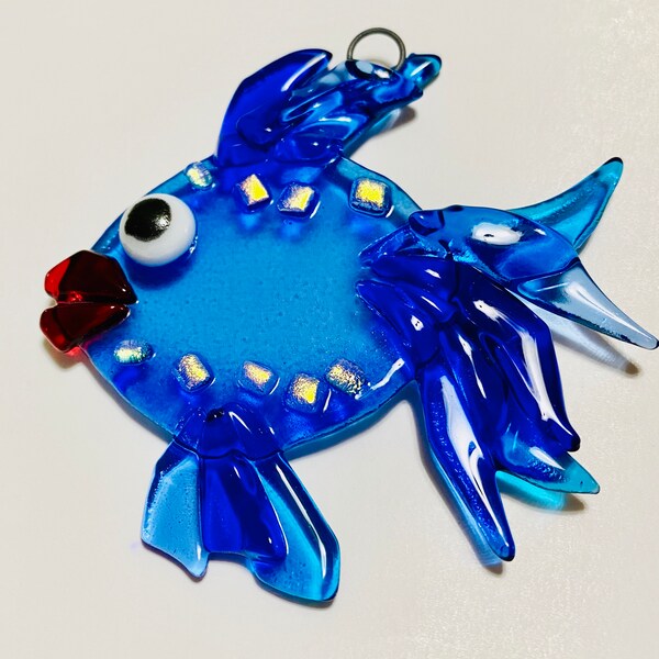 Fused Glass Fish Etsy