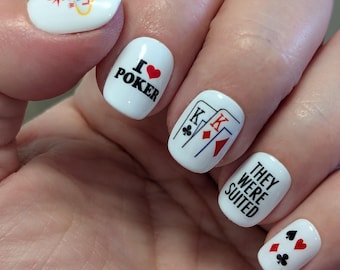 Poker Nail Decals