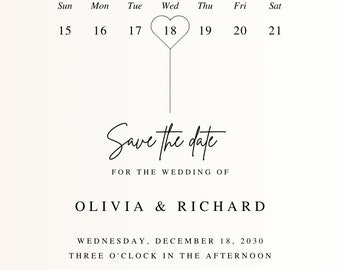 Minimalist save the date bruiloft