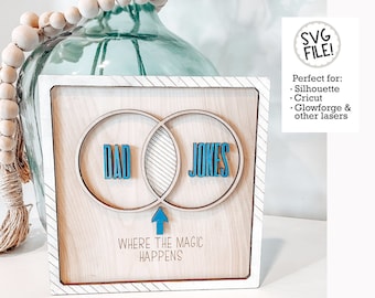 Dad Jokes Sign SVG | Father's Day Sign File | Father's Day Gift Glowforge Pattern | Funny Dad Sign | Farmhouse SVG | Easy Cut File