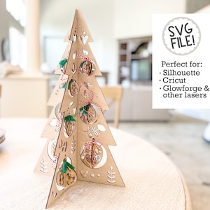 GLOWFORGE Basic 12 Days of Christmas Tree SVG | Laser Pattern | Catholic Advent Laser File | Nordic Folk Art Decor | Easy Fast Laser